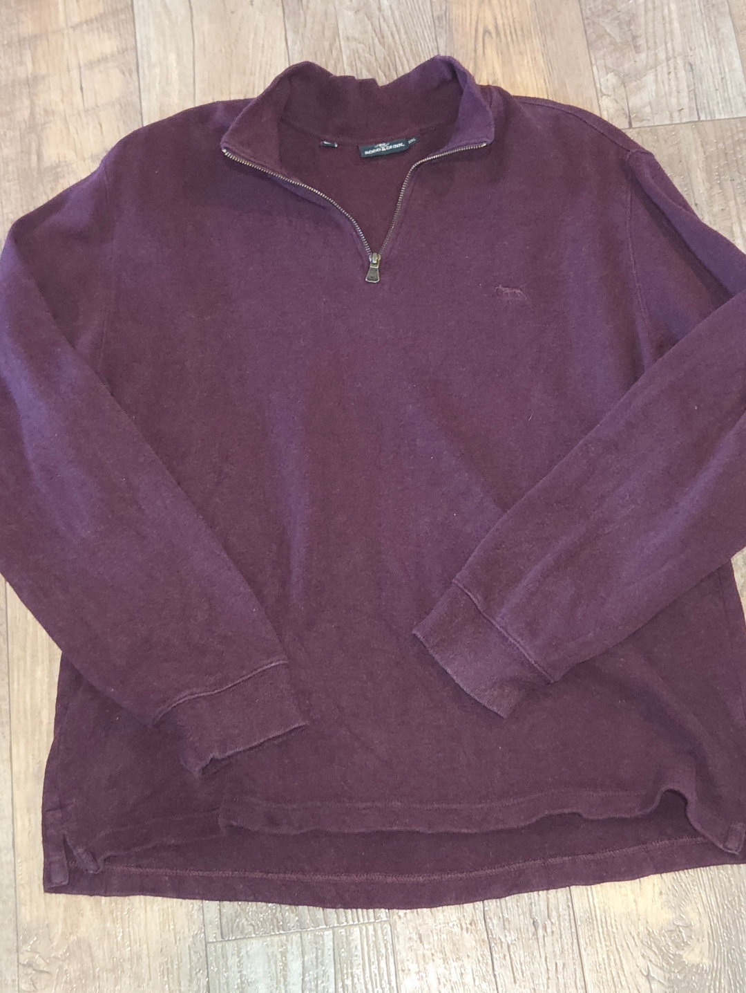 Rodd & Gunn Men's Quarter-Zip Pullover Sweater - Burgundy 100% Australian Cotton